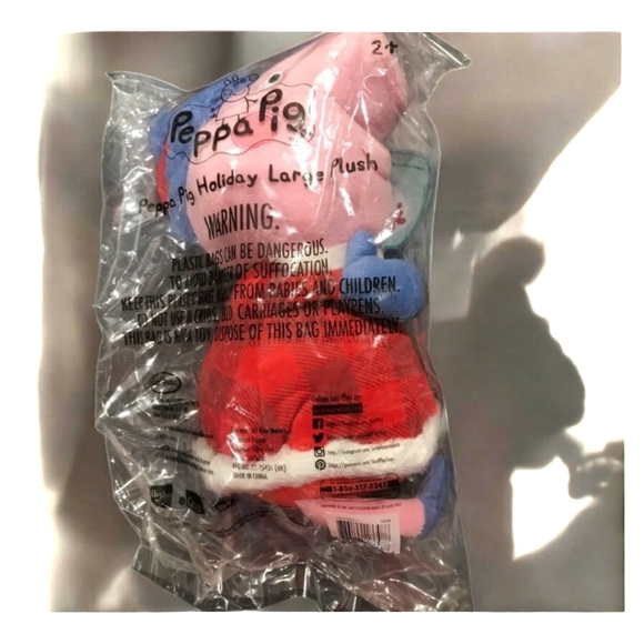 Peppa Pig Large Holiday Plush Stuffed Animal 15", New - Picture 4 of 6